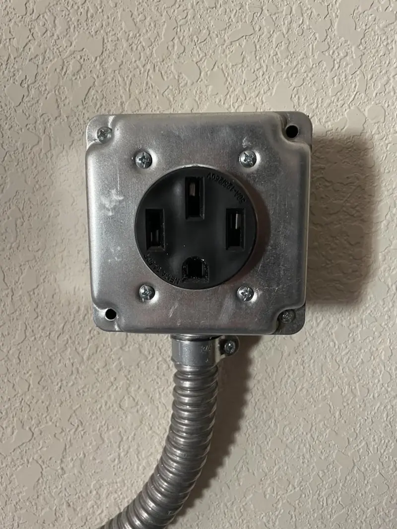 NEMA 14-50 outlet installed for Electrical Panel Upgrade in South Houston